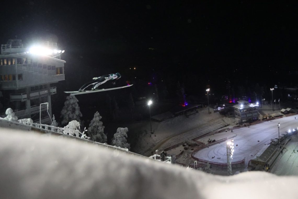 Tudi na drugi tekmi v Ruki vsi slovenski skakalci