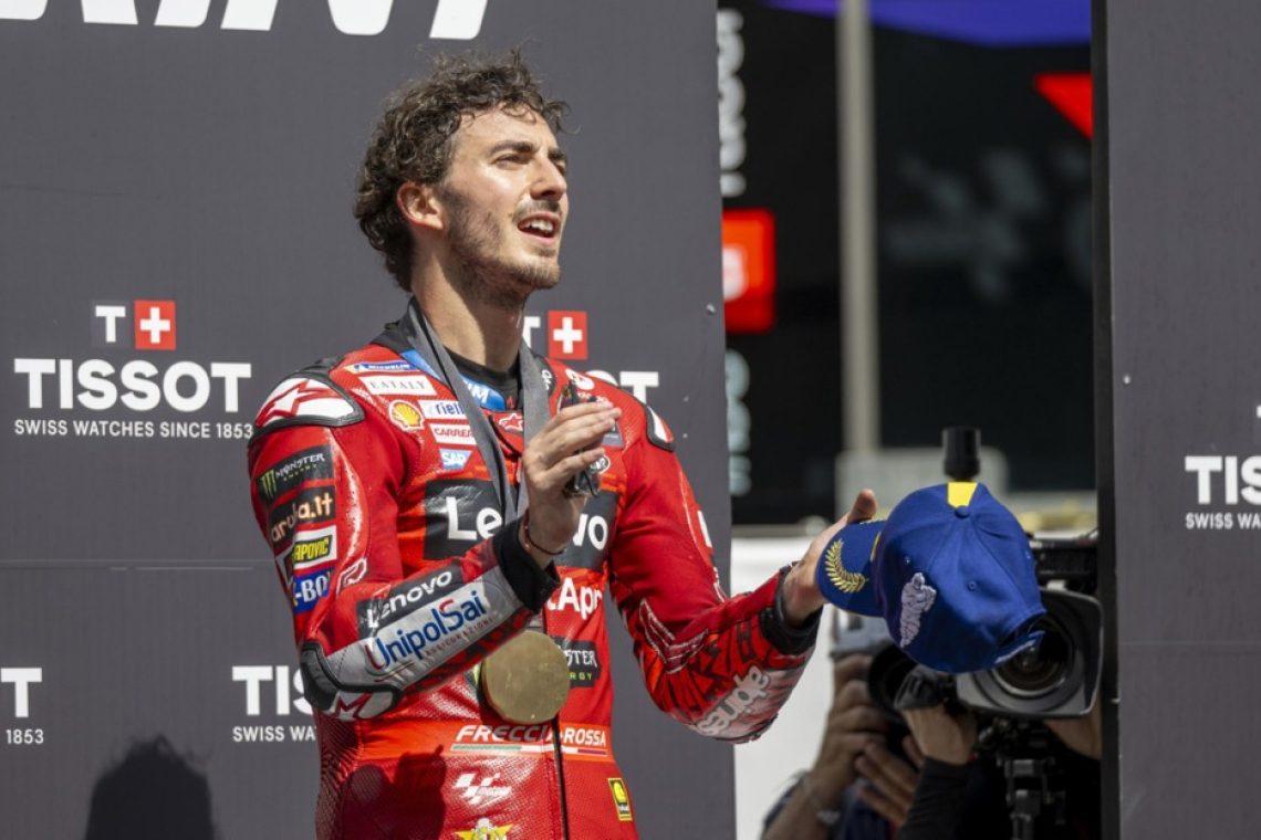 Bagnaia zmagovalec sprinta v Mugellu, Martin v pesku