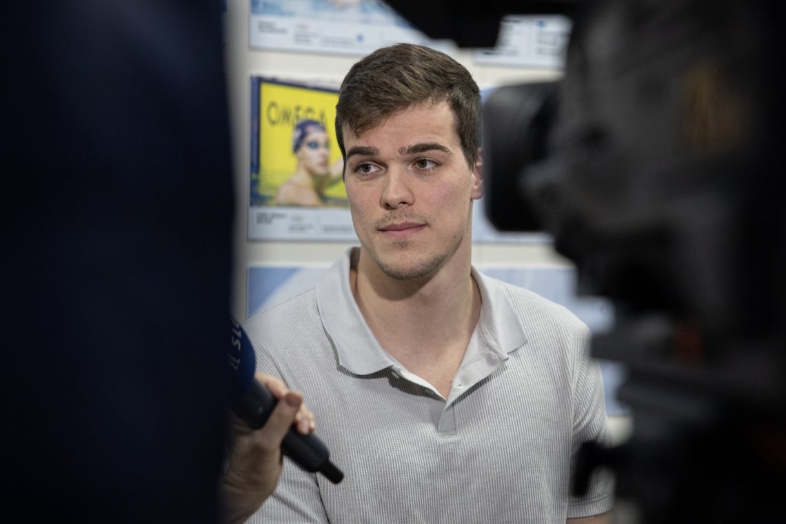 Stevens na 50 m prsno do sedmega mesta, štafeta četrta