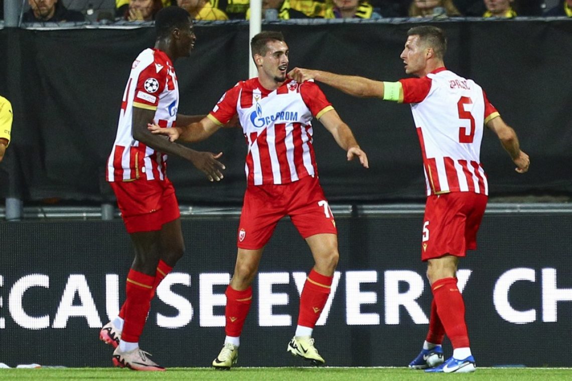Crvena zvezda Elšnika in Drkušića ter Slovan Bajrića v ligo prvakov
