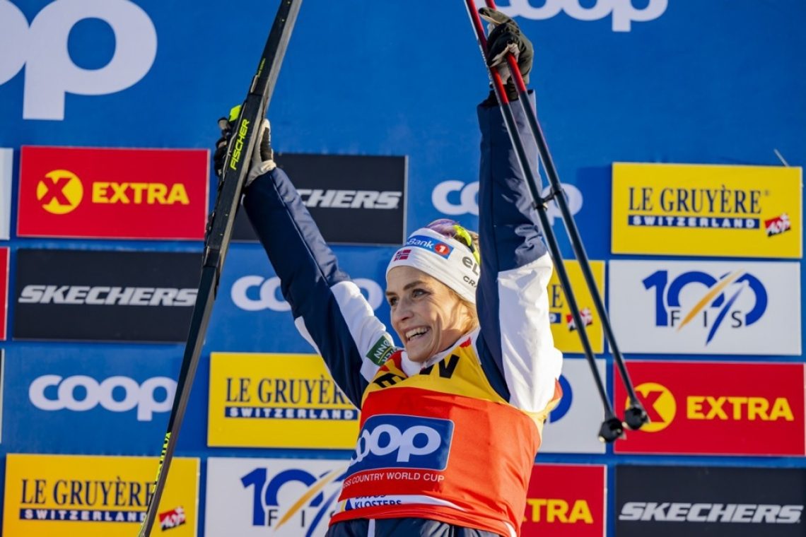 Johaug s suvereno zmago v vodstvo novoletne turneje