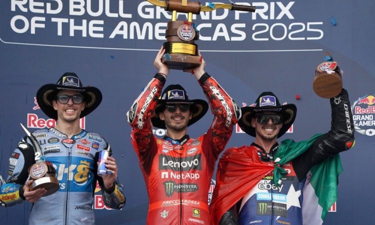 Bagnaia po padcu vodilnega Marqueza do prve letošnje zmage