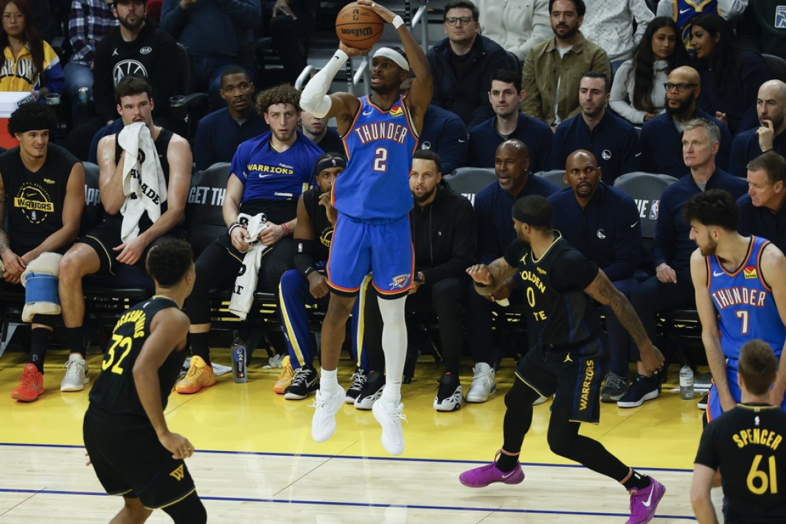 Oklahoma City Thunder na krilih 40 točk Gilgeous-Alexandra že v končnici
