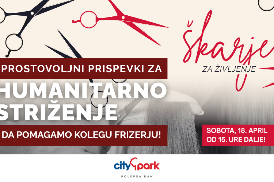 V Cityparku dobrodelno striženje za bolnega frizerja